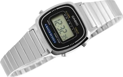 Orë digjitale Casio LA670WD-1, çelik inoksi, ekran i zi - 2