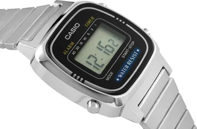 Orë digjitale Casio LA670WD-1, çelik inoksi, ekran i zi - 3