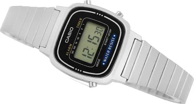 Orë digjitale Casio LA670WD-1, çelik inoksi, ekran i zi - 4