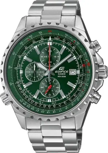 Orë burrash Casio Edifice, kronograf, quartz, argjendtë