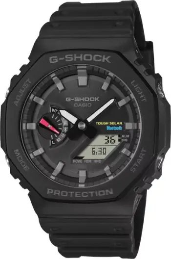 Ore dore Casio G-SHOCK GA-B2100-1AER, rezistente ndaj ujit, për meshkuj, e zezë