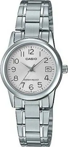 Orë dore Casio LTPV002D-7B për gra, analog quartz, çelik inox, argjend