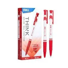 Deli Kimik Ballpoint Think Q25Rd Red 0.7 1/12