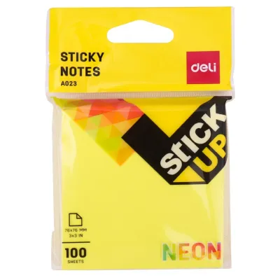Deli Postit 75X75 100Fl Neon A02302 1/12 - 1