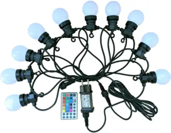 Garlandë dekorative LED GARLAND 10LED, 8m, RGB 2700K, IP44