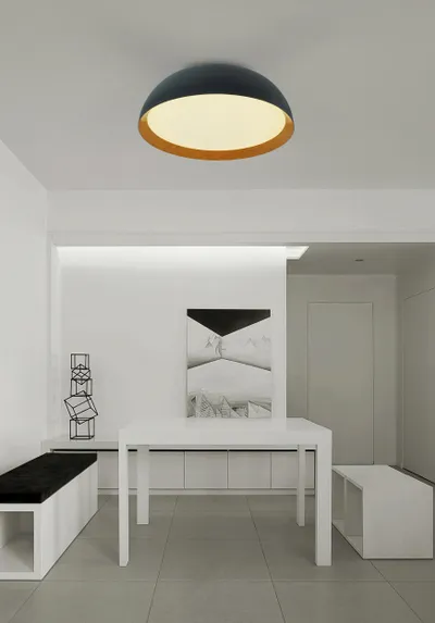 Lampë tavani LED Domoletti SIAN D40, 40cm, 4000K, e zezë - 1