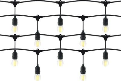Garlandë dritash LED Garden Light Garland 5m, 5x1W E27, IP44, e zezë - 2