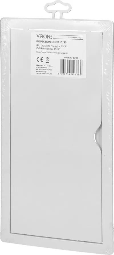 Dera inspektuese plastike Virone ID-15/30, 15x30 cm, e bardhë - 3