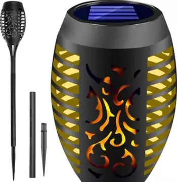 Lampë diellore kopshti Torch 23559, LED, dekorative, e zezë
