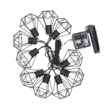 Garlandë solare LED Volteno, 10 llamba dekorative, dritë e ngrohtë