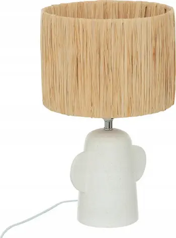 Lampë tavoline Atmosphera Raia, 38cm, bazë dolomiti, e bardhë