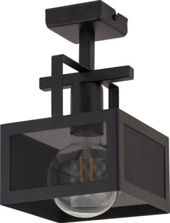 Lampë tavanore Sigma Albert 32178, E27 60W, metal, e zezë