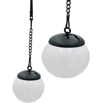 Lampë varëse kopshti Saska Garden Solar, plastikë, 10x30cm, set 2 copë, e bardhë