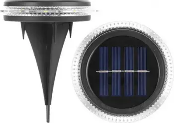 Llambë kopshti diellore Disc, set 2 copë, IP44, 11.2cm, e zezë