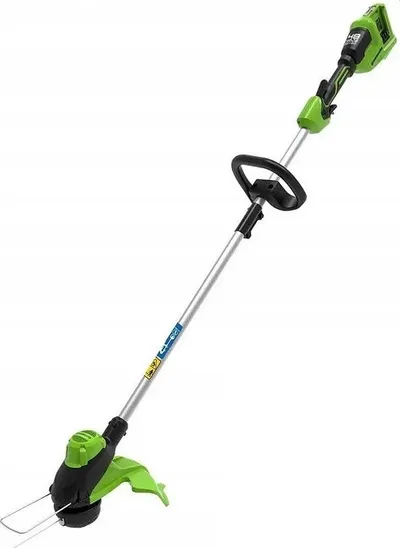 Trimer bari Greenworks Basic G24X2LT, 2x24V, bosht i palosshëm, jeshil - 1
