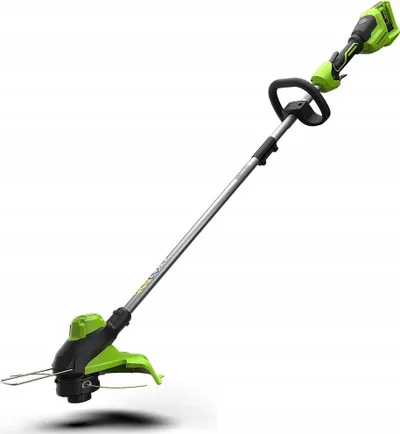 Trimer bari Greenworks Basic G24X2LT, 2x24V, bosht i palosshëm, jeshil - 2