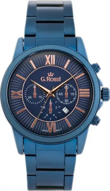 Orë burrash G.Rossi 6846B-6F3, çelik inox, 3 BAR, blu