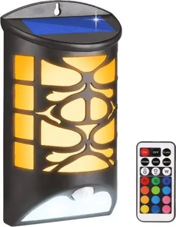 Lampë murale solare LTC, 10W, sensor lëvizjeje, IP65, e zezë