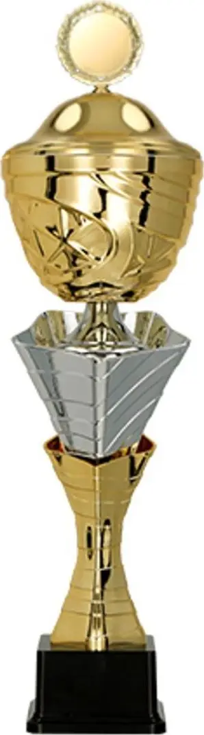 Trofe dekorativ Champion 21024674, plastikë, i artë argjendtë