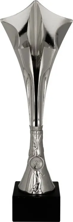Trofe dekorativ Victoria Sport Plastic Cup, plastikë, bazë e zezë, argjendtë