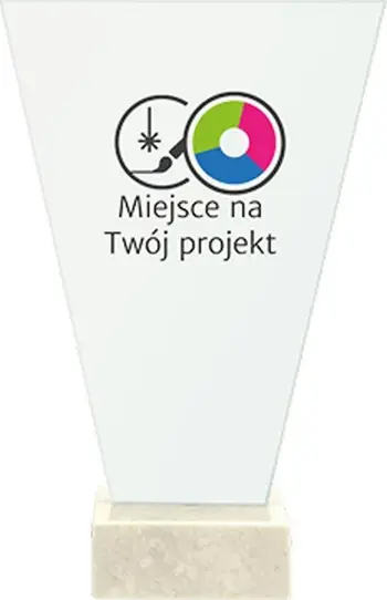 Trofe xhami Victoria Sport Individual, bazë mermeri, transparent