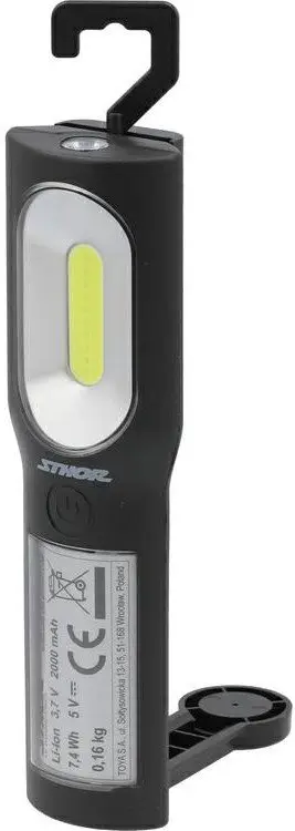 Lampë pune STHOR 350 lm, bateri 2000 mAh Li Ion, portokalli