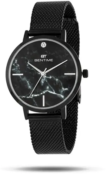 Orë dore për femra Bentime 008-9MB-PT610122C, e zezë