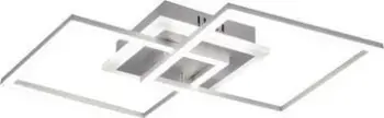 Lampë tavani Veni, LED i integruar, 3 nivele zbehjeje, çelik e bardhë