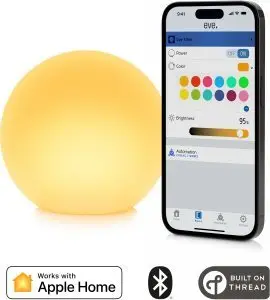 Lampë tavoline smart Eve Flare Thread, Bluetooth, portative, e bardhë