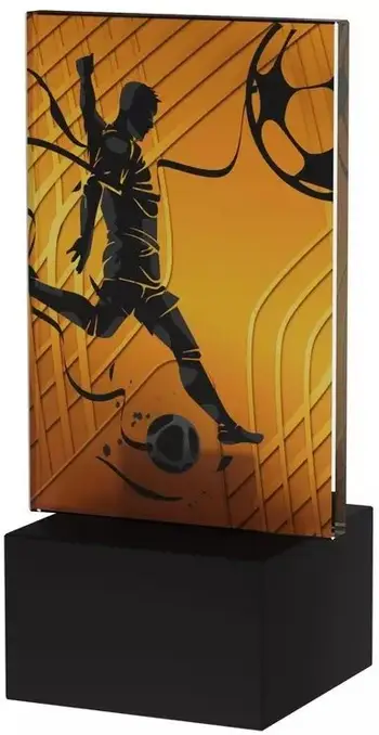 Trofe xhami mini për futboll Trophy AG1 12cm, transparent