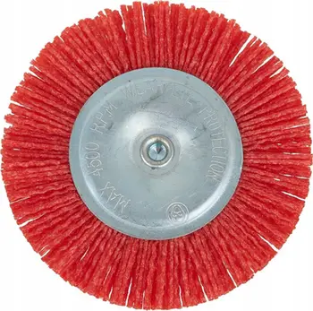 Set furçash rrethore najloni për stërvitje, abrasive, e kuqe