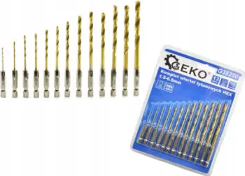 Set furresh Geko, 13 copë, 1.5-6.5mm, titanium