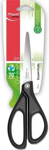 Gërshërë Maped Essentials Green, 21 cm, doreza ergonomike, jeshile