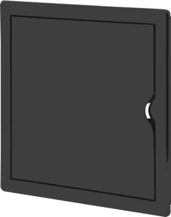Derë inspektimi ABS Black, 20x20cm, montim sipërfaqësor, e zezë