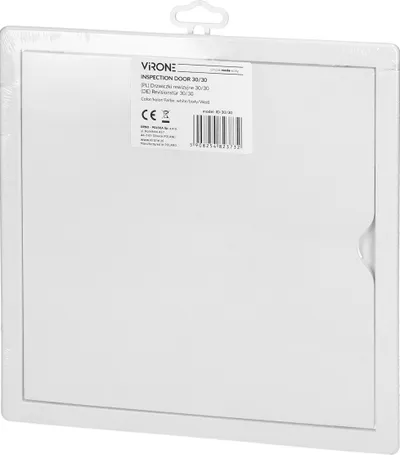 Derë inspektimi plastike Virone ID-30/30, 30x30 cm, e bardhë - 3