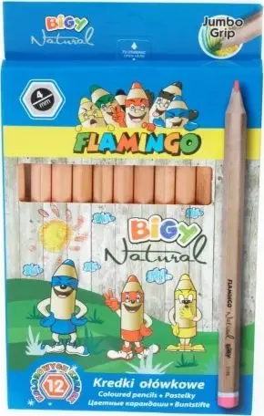 Lapsa me ngjyra Titanum Jumbo Bigy Natural, 12 ngjyra, shumëngjyrëshe