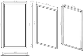 Derë revizioni Revision Doors 300x600 mm, plastike, e bardhë