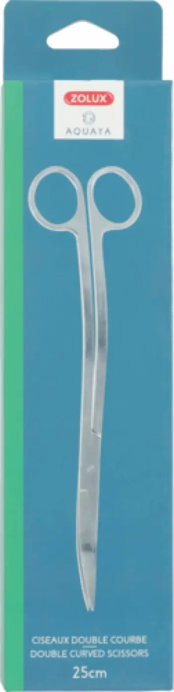 Gërshërë të harkuara akuariumi Zolux, inoks, 25 cm, argjendi