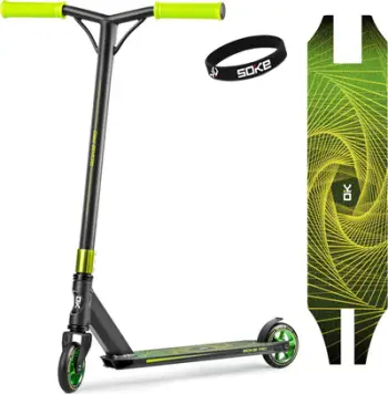 Trotinet akrobatik Soke PRO 1521, rrota 110 mm, deri 100 kg, i verdhë