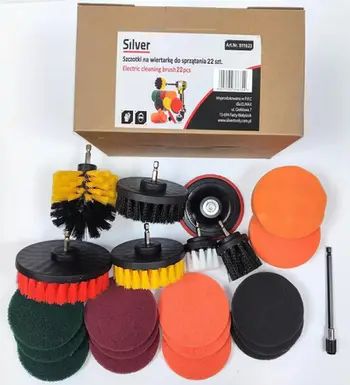 Set furça pastrimi Silver S11023, për stërvitje elektrike, 22 copë, shumëngjyrësh