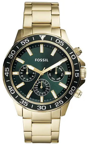 Orë dore për meshkuj Fossil Bannon Multifunction BQ2493, e artë