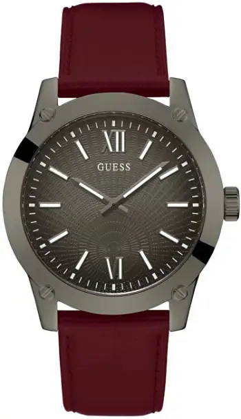Orë dore për meshkuj Guess Crescent GW0628G4, e kuqe