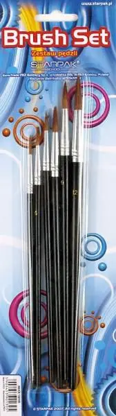 Set furçash për pikturë Starpak Brush Set 253B, 6 copë, shumëngjyrëshe