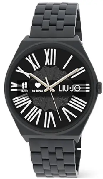 Orë dore për meshkuj Liu Jo Smartwatch Slim Man 2.0 SWLJ185, e zezë