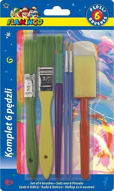 Set furçash dhe furça sfungjeri Kaem, 6 copë - 1