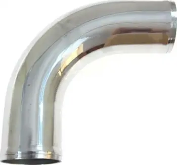 Tub alumini TurboWorks, 70mm, 90°, 30cm, argjent