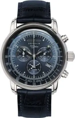 Ora kronograf për meshkuj Zeppelin 100 Years Ed.1 Z76803, quartz, çelik inox 42mm, kështjelltë
