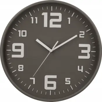 Orë murale Atmosphera Round Dial, mekanizëm i qetë, dizajn elegant, e bardhë