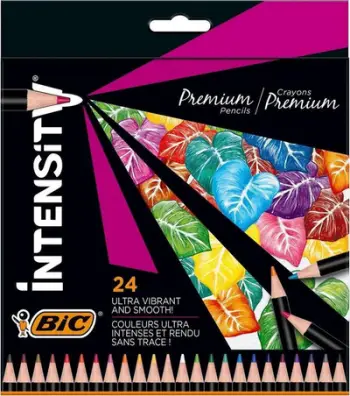 Lapsa ngjyrosës BIC Intensity, set 24 copë, ngjyra të përziera