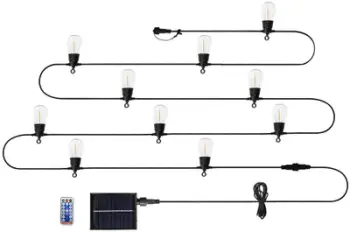 Girlandë solare NEO Tools 6.5m, 10 LED, telekomandë, e zezë